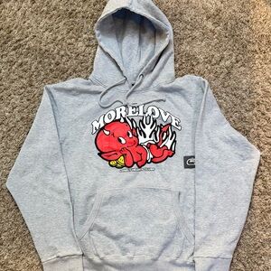 Massive Action Men's Gray Fleece Pullover Hoodie Devil Graphic 2XL